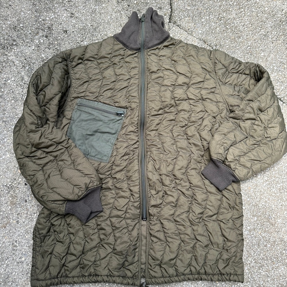 Vintage Military Quilted Liner Jacket Olive Drab Ripstop Full Zip Men 98 L